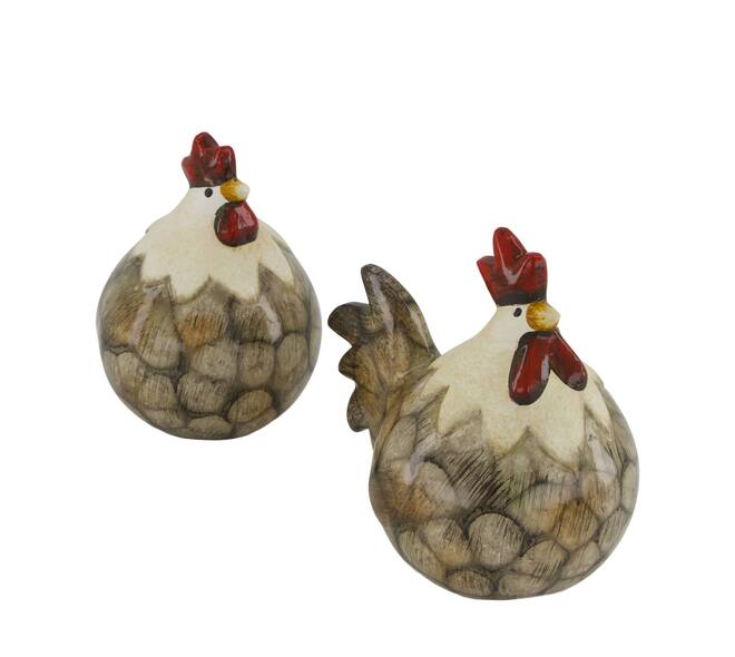Chicken terracotta 15.8x11x15.1cm A2 - Brown
