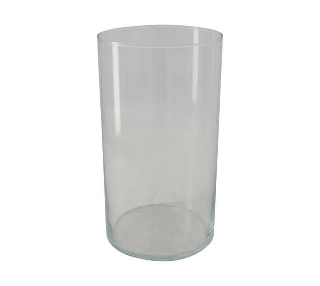 Vase round glass 15.5x15.5x29cm - Transparent