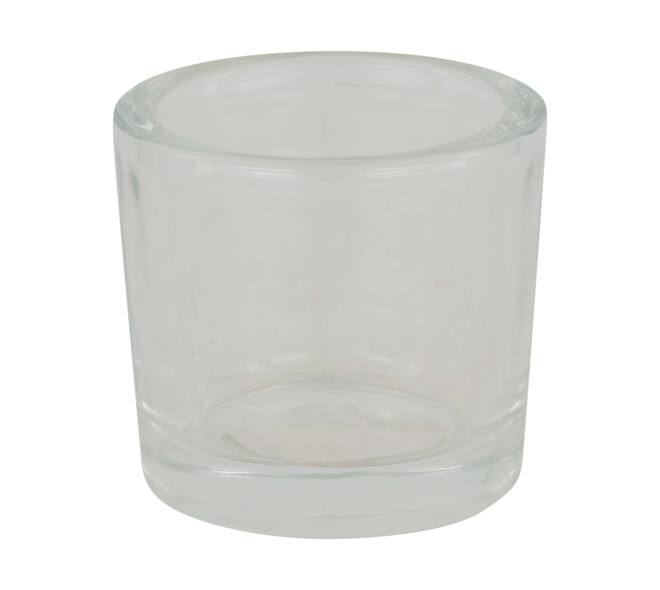 Tealight holder round glass 6.5x6.5x6cm
