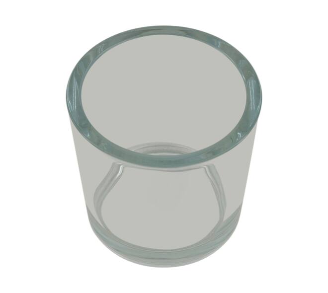 Tealight holder round glass 12x12x12cm - Transparent