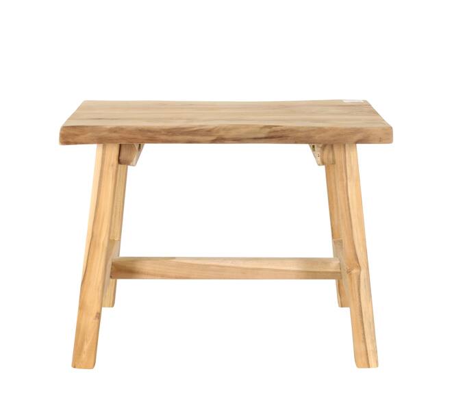 Side table organic teak wood 58x35x45cm KD