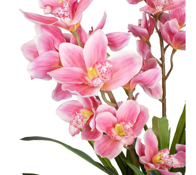 Plant cymbidium artificial 40x40x150cm - Pink