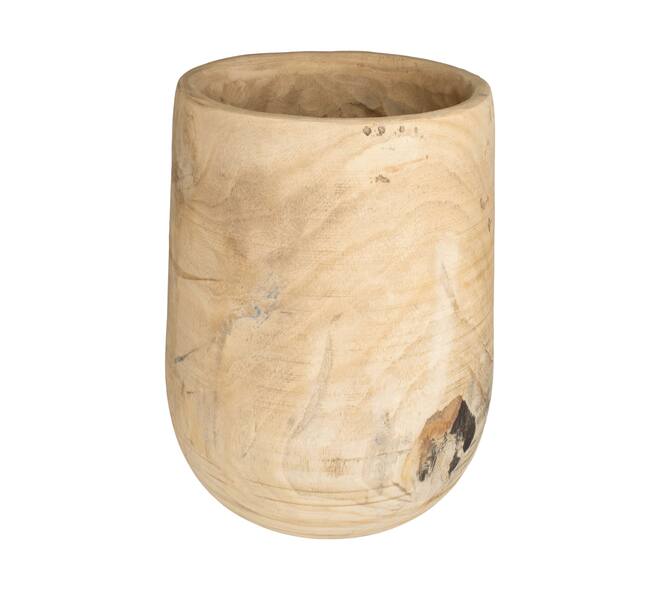 Planter paulownia wood 33.5x33.5x50cm - Natural