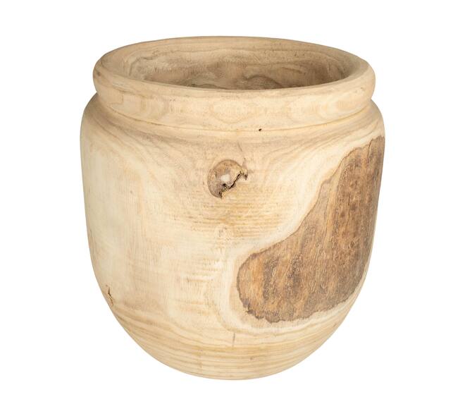 Planter paulownia wood 34x34x37cm - Natural