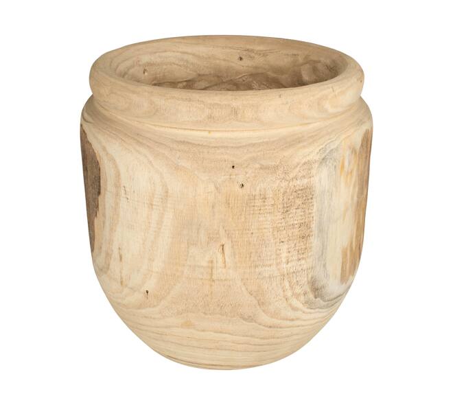 Planter paulownia wood 34x34x37cm - Natural