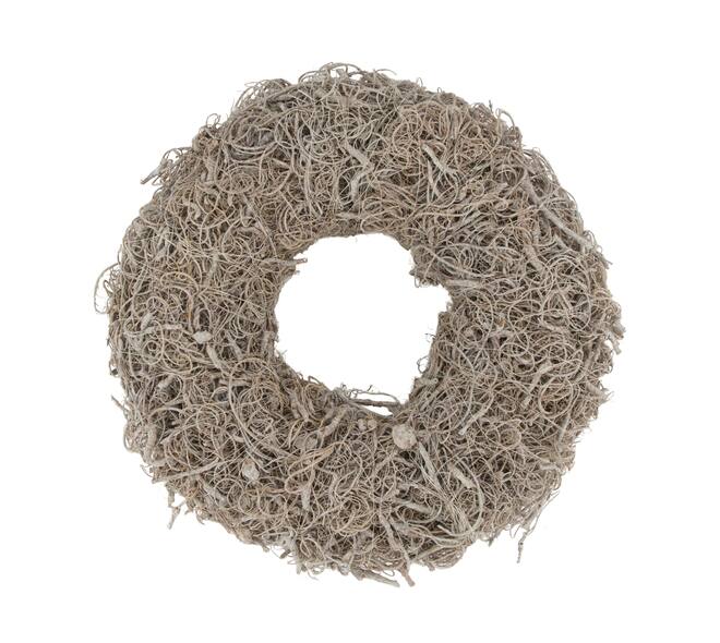 Wreath curly moss nature 25x25x6cm
