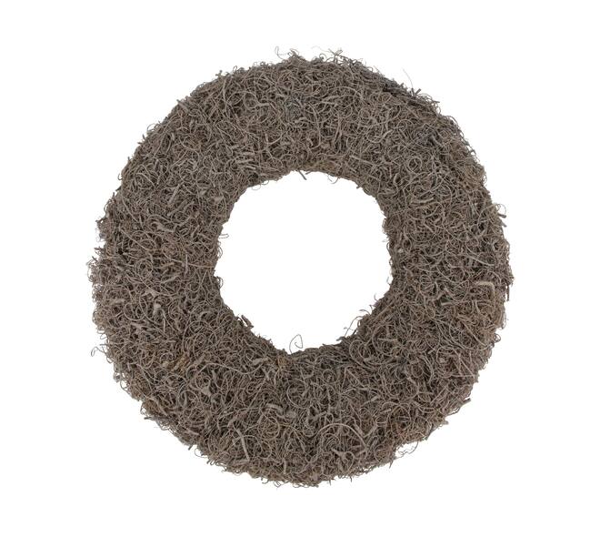 Wreath curly moss nature 58x58x11cm - Grey