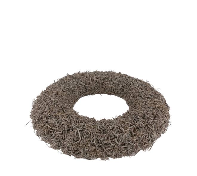 Wreath curly moss nature 58x58x11cm - Grey