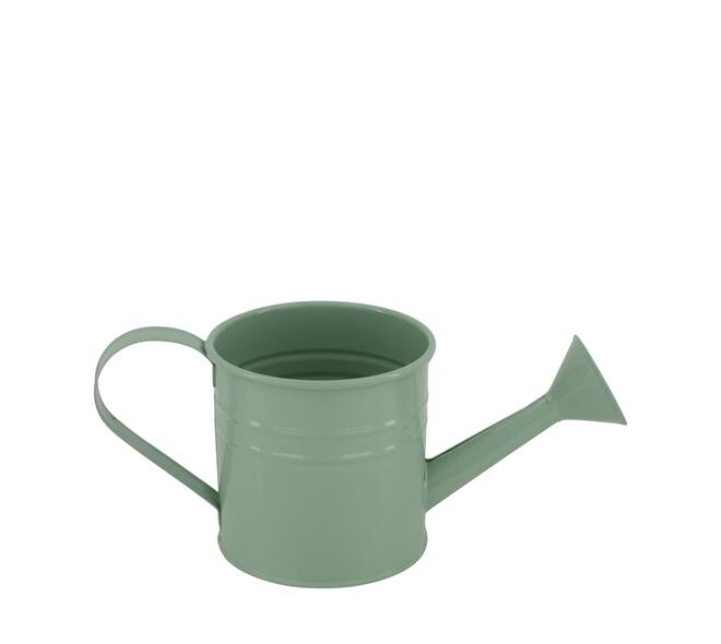 Watering can metal with handle 24.5x10x10cm - Green