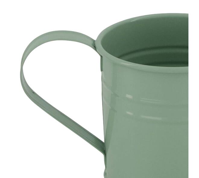 Watering can metal with handle 24.5x10x10cm - Green