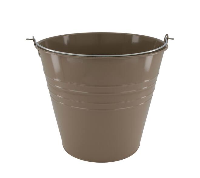 Bucket round metal with handle 30x30x27cm