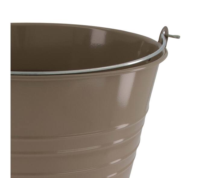Bucket round metal with handle 30x30x27cm