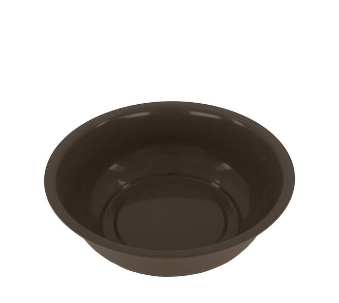 Bowl round metal 34x34x9.5cm - Brown