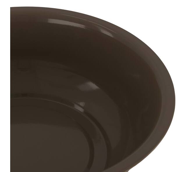 Bowl round metal 34x34x9.5cm - Brown
