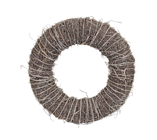 Wreath rattan 58x58x15cm - White