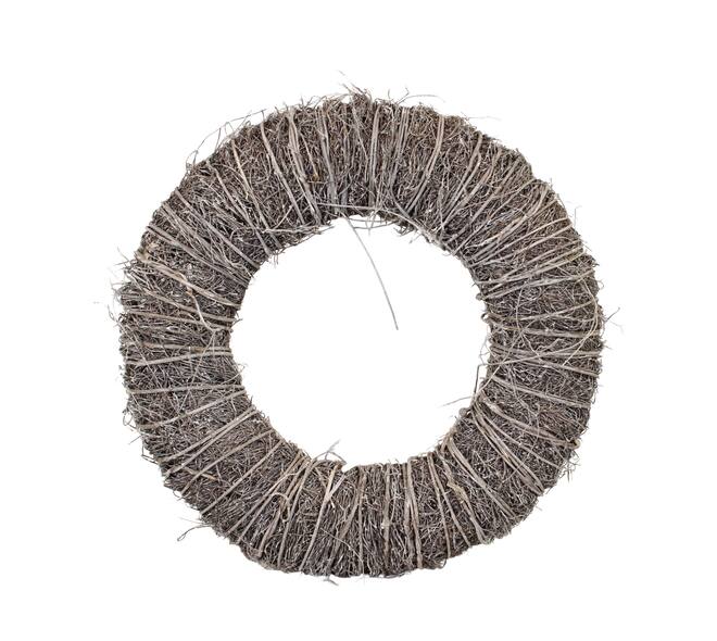 Wreath rattan 58x58x15cm - White