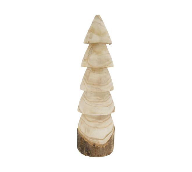 Statue tree paulownia wood 20x20x58cm - Natural