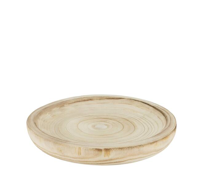 Tray round paulownia wood 28x28x4cm