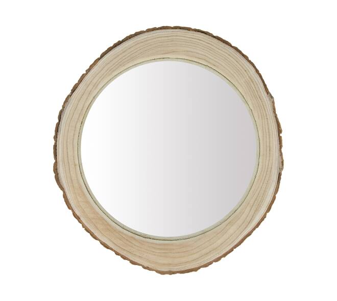 Mirror paulownia wood 38x38x4cm - Natural