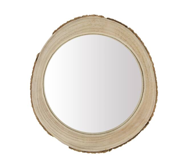 Mirror paulownia wood 48x48x4cm - Natural