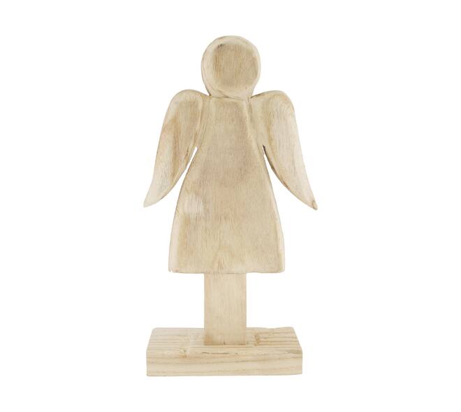 Angel paulownia wood on feet 20x9x38cm