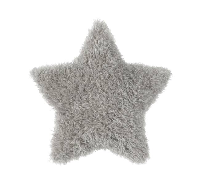 Cushion star polyester 45x45x8cm - Grey