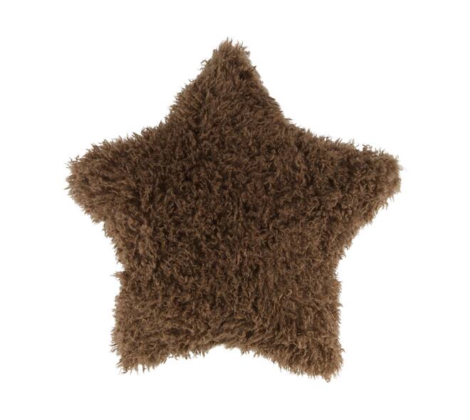 Cushion star polyester 45x45x8cm - Brown
