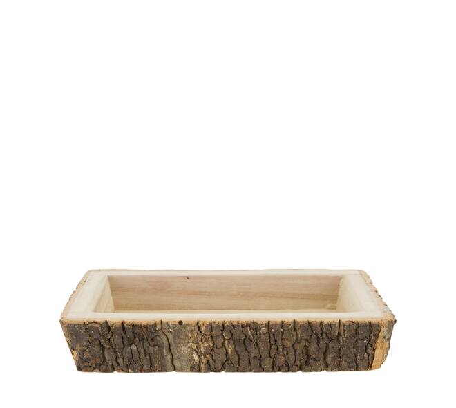 Tray rectangular paulownia wood 28x18x5cm