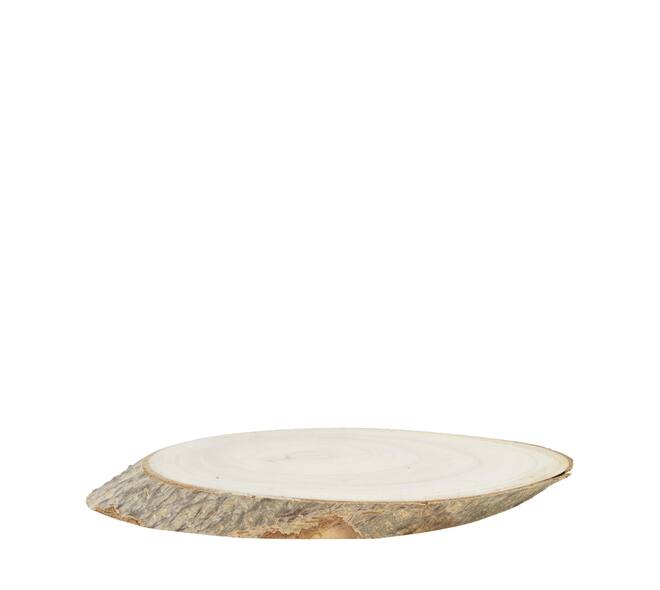 Slice oval paulownia wood 24x12x2cm