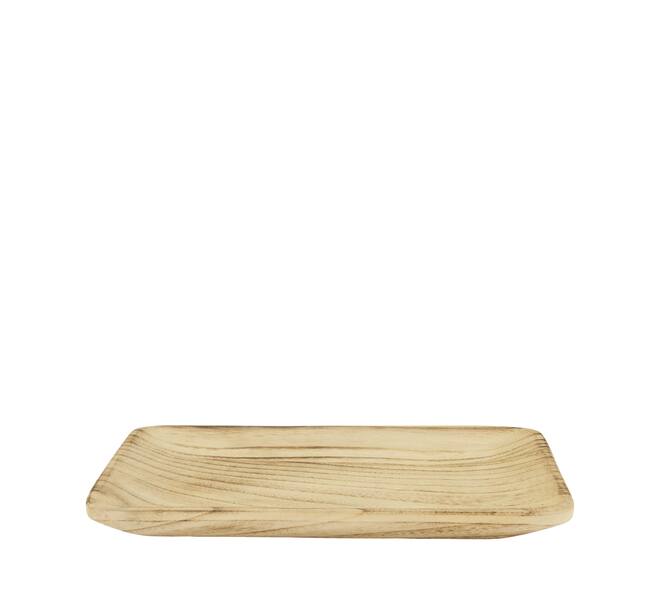 Tray rectangular paulownia wood 28x18x3cm