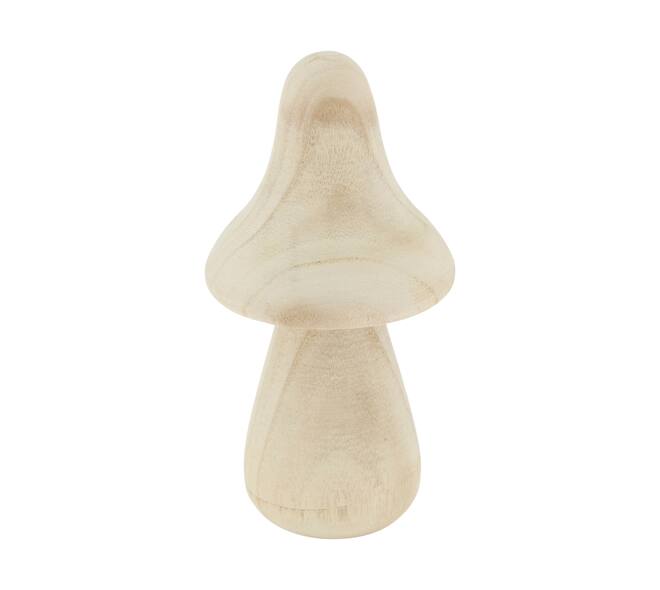 Mushroom paulownia wood 10x10x19cm - Natural