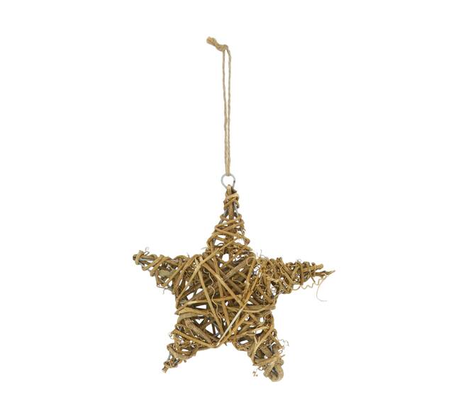 Hanger star rattan 18x4x18cm