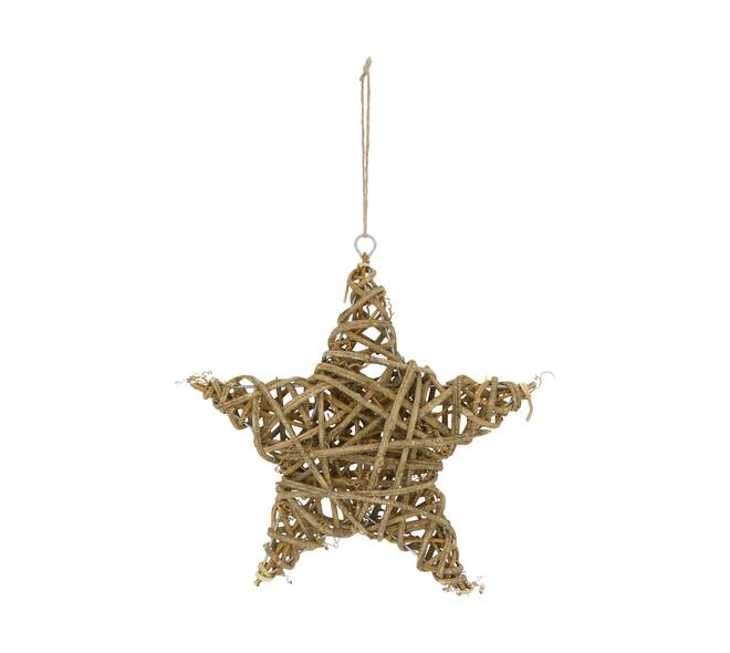 Hanger star rattan 28x5.5x28cm - Natural