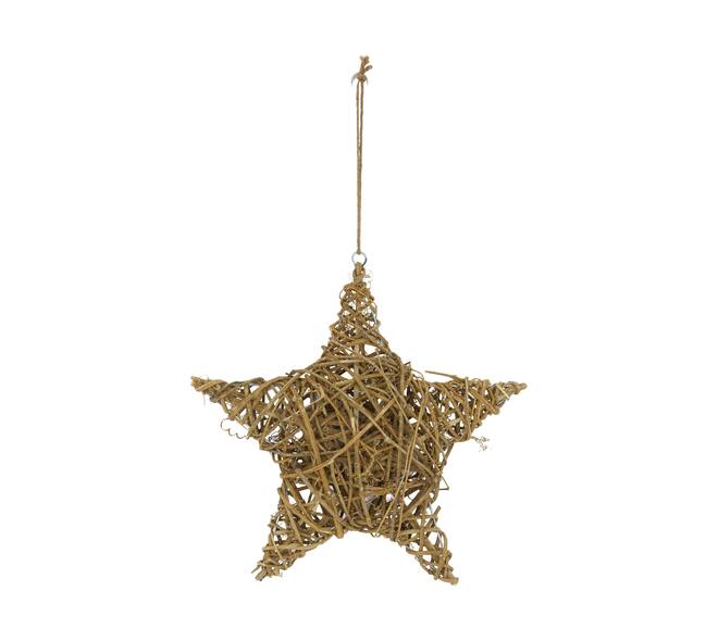 Hanger star rattan 38x6x38cm - Natural