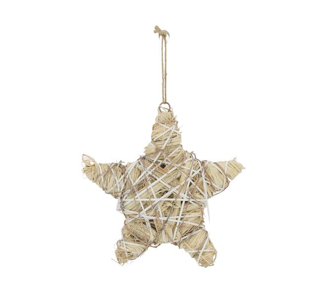 Hanger star grass 28x3x28cm - White