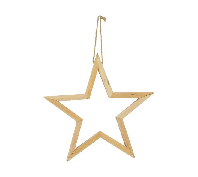 Hanger star poplar wood 45x3x45cm