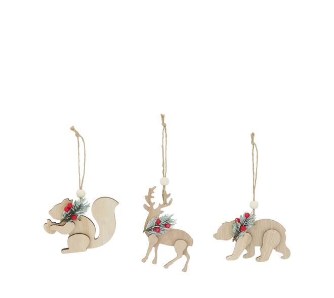 Hanger animal poplar wood 12x12x12cm A/3