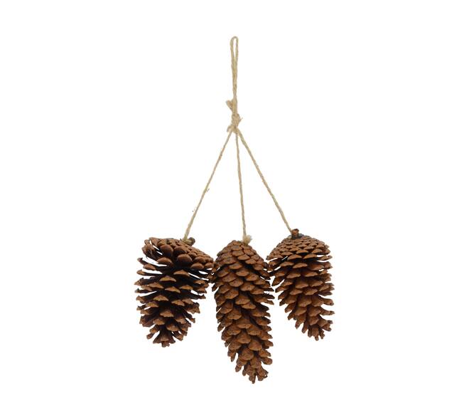 Hanger pinecone 16x16x34cm - Natural