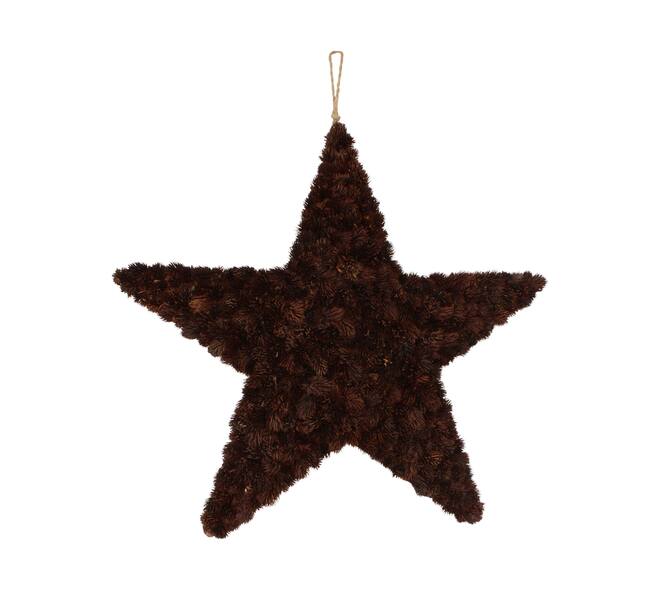Star pinecone with hanger 72x72x3.5cm