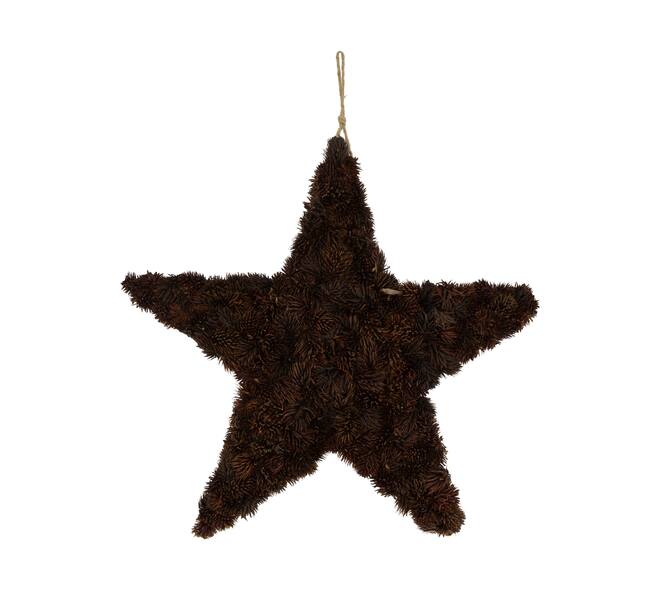 Star pinecone with hanger 49x49x3.5cm