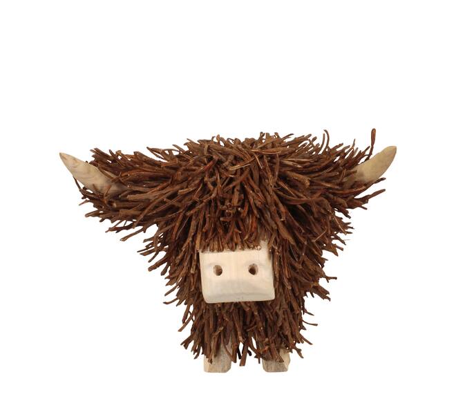 Statue ox rattan 66x39x36cm