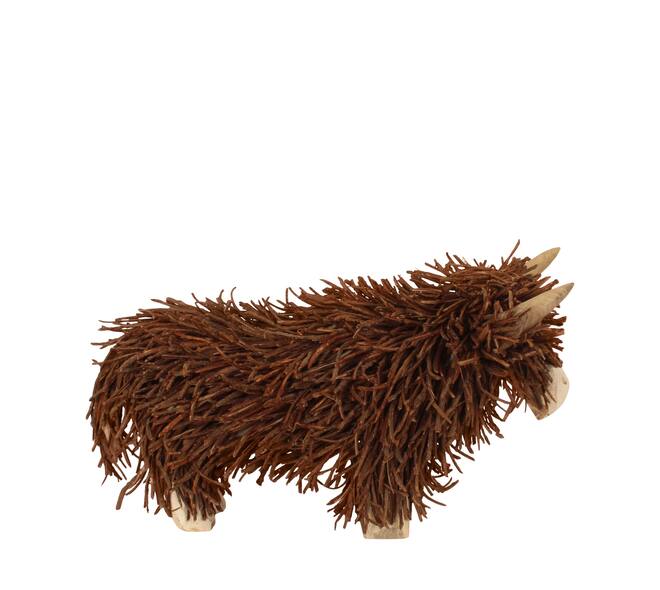 Statue ox rattan 66x39x36cm