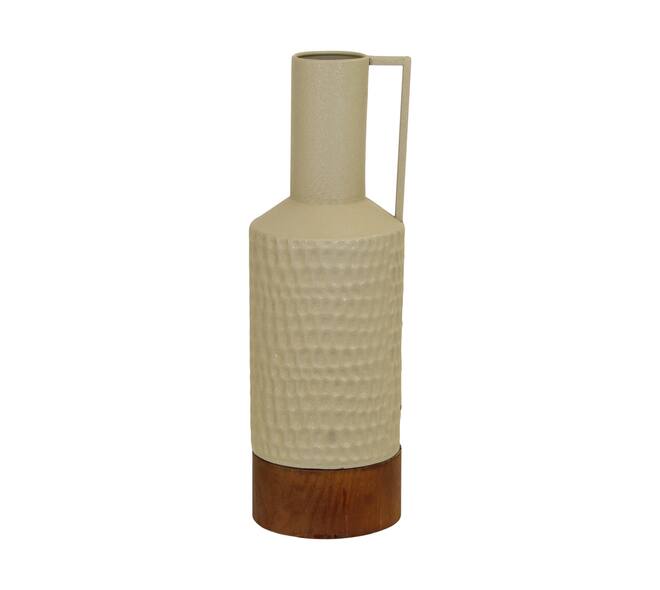 Bottle round metal 14x14x43cm - Green