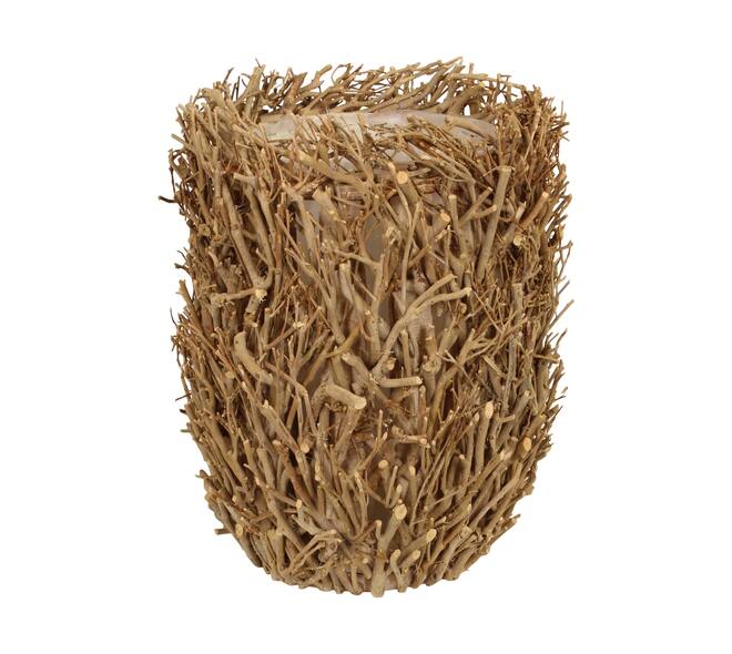 Planter tea branch with plastic 28x28x38cm