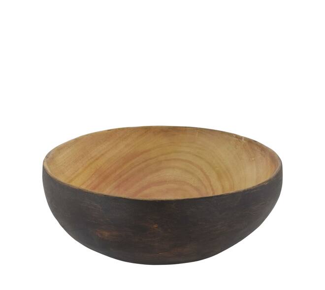 Bowl round paulownia wood 28x28x11cm