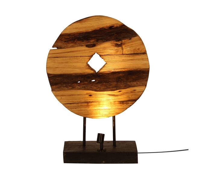 Table lamp paulownia wood 34x14x48cm