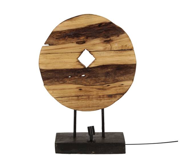 Table lamp paulownia wood 34x14x48cm