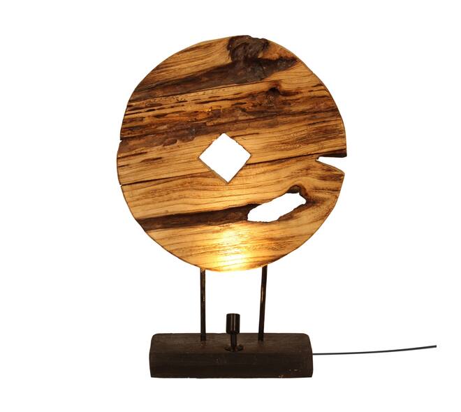 Table lamp paulownia wood 38x14x55cm