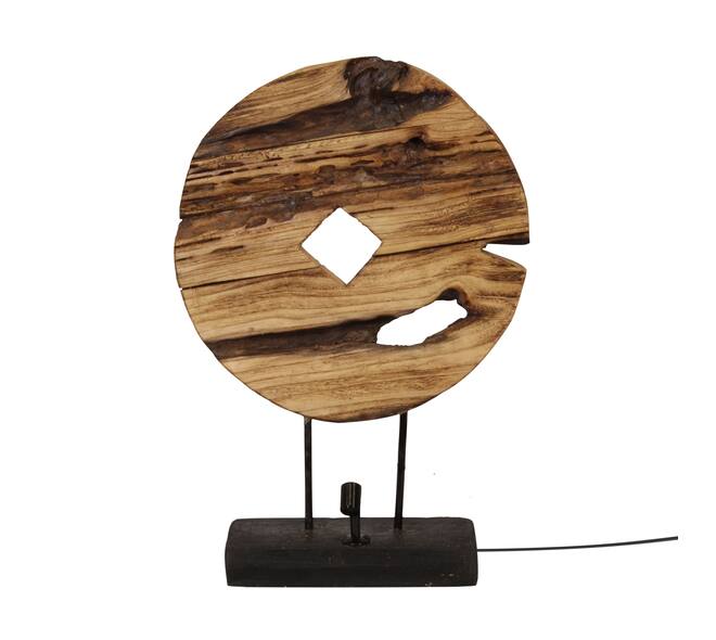 Table lamp paulownia wood 38x14x55cm