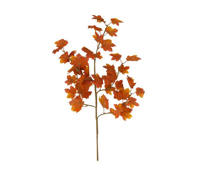 Branch maple leaf artificial 77x30x5cm - Orange